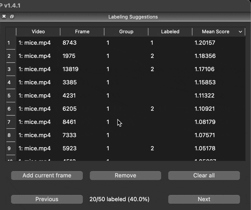 Correcting predictions - SLEAP Documentation